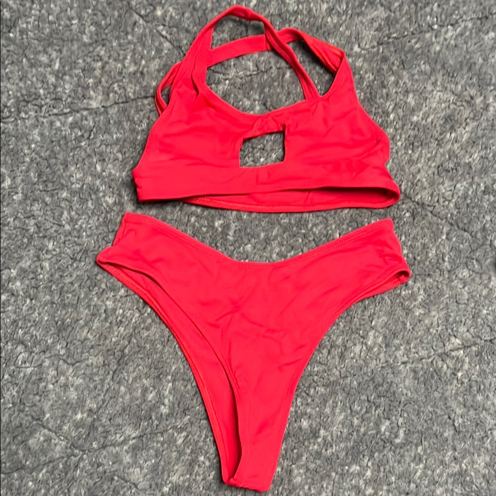 Red Women's Swimwear Set